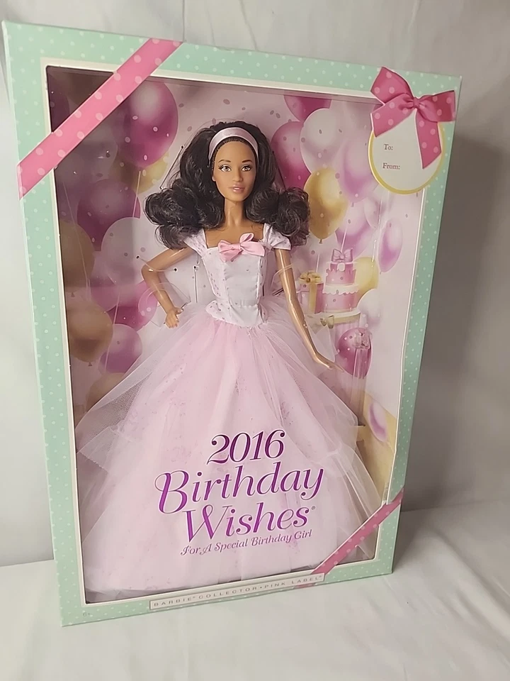 Mattel DGW31 Barbie Deseos de Cumpleaños 2016 Muñeca Morena Oscura Foto 1 de 4