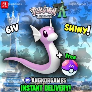 ✨ Shiny Dratini ✨ 6IV ✨ level 5 ✨ Pokemon Legends ZA - Picture 1 of 3
