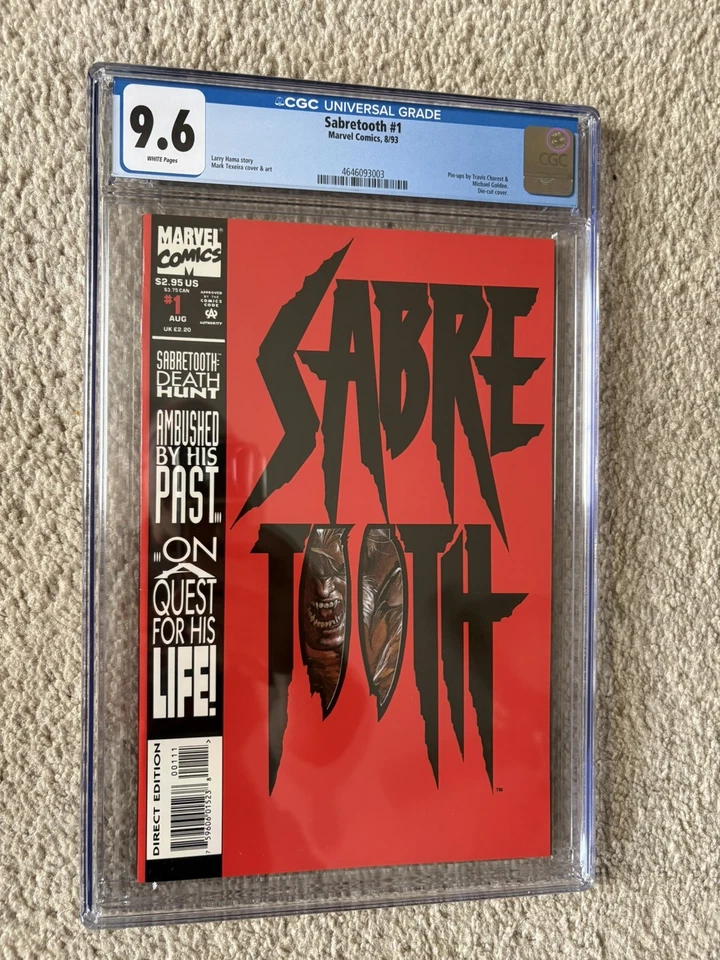 Sabretooth #1 CGC graded 9.6 1st Solo Series Larry Hama Mark Texeira 1993  - Image 1 of 2