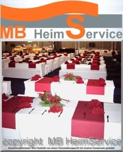 1x Tisch - Husse, 50 x 225cm , Weiss Nr. 2, Tischhusse Sonderposten - Bild 1 von 1