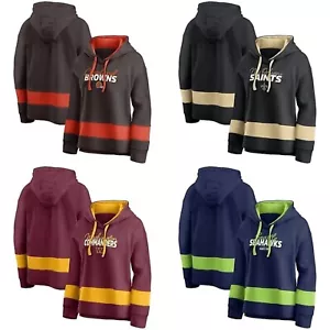 NFL Women's Fleece Pullover Hoodie w/Team Logo, Long Sleeve Hooded Sweatshirt - Picture 1 of 13