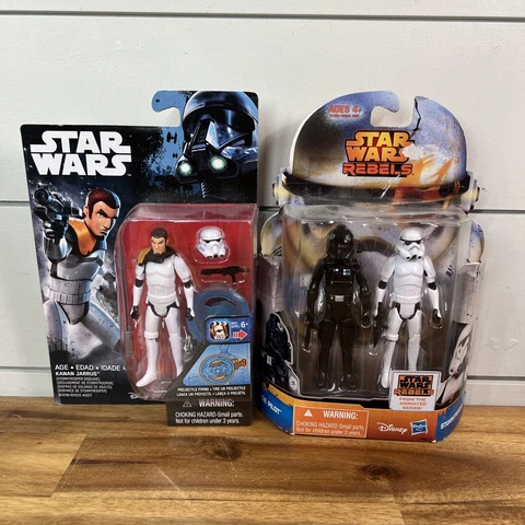 Star Wars Rebels Kanan Jarrus & 3.75" + Stormtrooper & Tie pilot NEW Ships Fast! Cover
