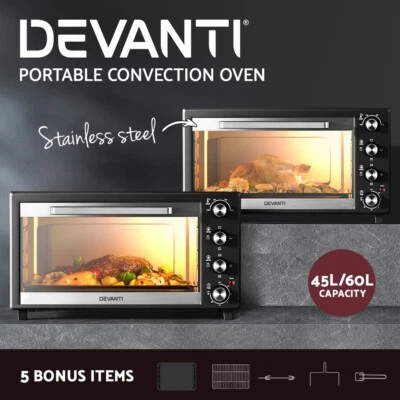 Devanti Convection Oven Electric Cooker Bake Ovens Rotisserie Grill Accessories - image 1 of 4