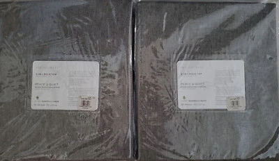 2 cortinas opacas Pottery Barn PAZ Y SILENCIO 3 EN 1 con reducción de ruido 50x84" ~ GRIS Foto 1 de 2