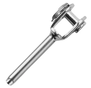 Gabel-Walzterminal - geschweißt - Seilspanner - Drahtseilspanner - Edelstahl A4 - Picture 1 of 6