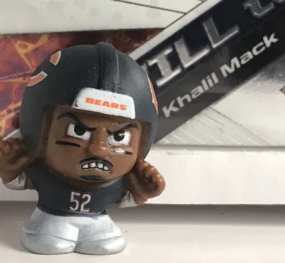 Khalil Mack NFL Teenymates 1" Figure & 2020 Mosaic WILL TO WIN #WW10. Bears LB - Image 1 of 4