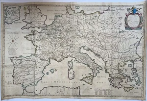 IMPERI CAROLI MAGNI  1652 PETRUS BERTIUS/BLAEU VERY LARGE ANTIQUE MAP - Picture 1 of 19