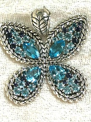 JAI STERLING SILVER GEMSTONE BUTTERFLY ENCHANCER (M1991-22) - Image 1 of 4