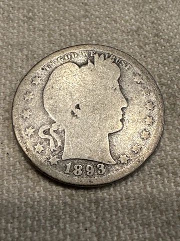 1893 S Barber Quarter Key date Cover