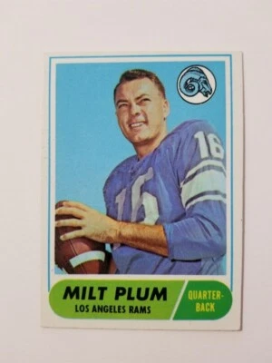 MILT PLUM 1968 TOPPS FOOTBALL #104 LOS ANGELES RAMS - Image 1 of 2