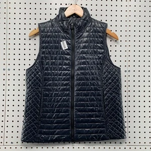 Vineyard Vines Puffer Vest Jacket Womens Small Black Shiny Sleeveless 18.5x23 - Picture 1 of 15