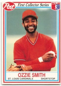 1990 POST CEREAL OZZIE SMITH ST. LOUIS CARDINALS #6