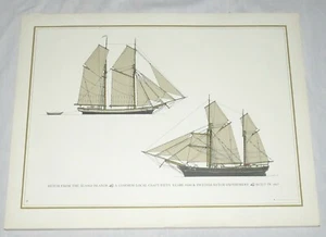 Sailing Through The Centuries Print Two Swedish Ketches - Aland & Experiment - Picture 1 of 1