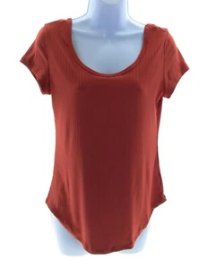 Full Circle Juniors Burnt Orange Short Sleeve Top Size Large - Picture 1 of 9