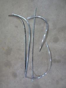 1956 Cadillac Deville 2 door hardtop exterior rear window trim molding pieces - Picture 1 of 6
