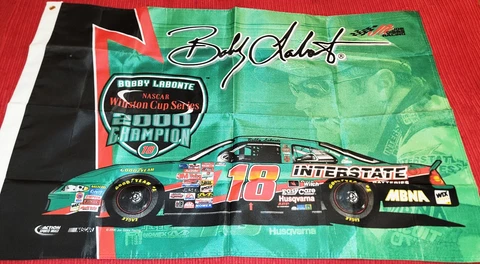 Bobby Labonte 18 Interstate Batteries 2000 Champion Racing Flag 44" x 29" Ex Cnd Cover