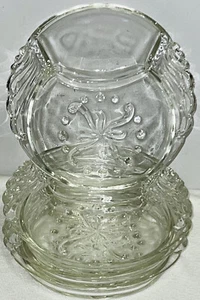 4 Federal COLUMBIA CRYSTAL 6" SNACK PLATES - Picture 1 of 2