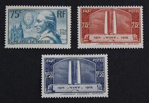 CKStamps: France Stamps Collection Scott#308 311 312 Mint H OG - Picture 1 of 2