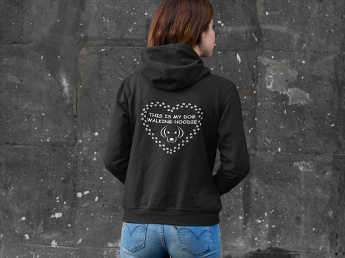 VALENTINO Felpa con cappuccio da passeggio amante dei cani donna ragazza mamma regalo compleanno stile moderno fidanzata