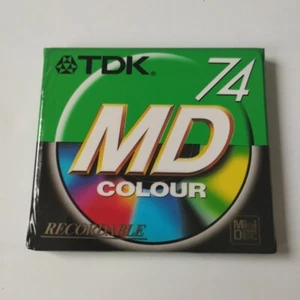 TDK Minidisc colour 74 min recordable mini disc vert sellée - Photo 1/6