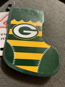Green Bay Packers Foam Green Football Christmas Ornament New Licensed NFL - Picture 1 of 2