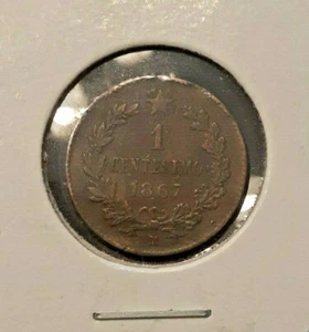 1867 M ONE CENTESIMO ITALIEN - Bild 1 von 2