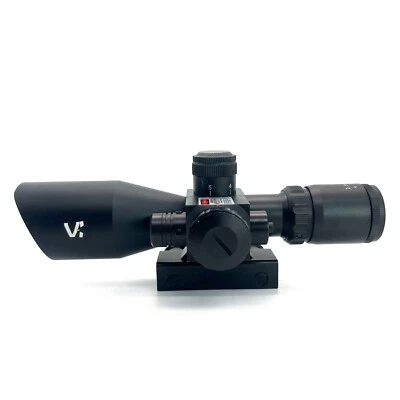 VIGILANCE INNOVATIONS V Innovations 2.5-10x40 ACOG Illuminated Reticle Rifle Scope & Red Laser Sight