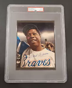 Rare HANK AARON Signed Magazine Page-HOF-MILWAUKEE BRAVES-PSA Slabbed - Picture 1 of 7