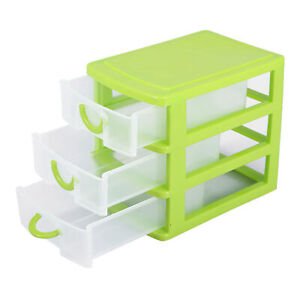 Drawer Organizer Jewelry Storage Box Plastic Container Case (3 Layers Green) HR6