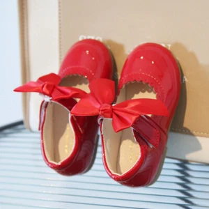 Kids Girls Toddlers Casual Soft Bow Flats Shoes Princess Dress Party Shoes Size - Picture 1 of 17