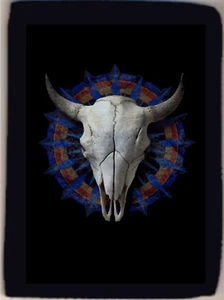 Bull Skull Cow Western Southern Cowboy Men's Trifold Wallet Grab Closure NEW - Picture 1 of 2