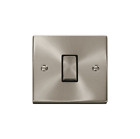CLICK SWITCHES AND SOCKETS IN SATIN CHROME-BLACK INSERT