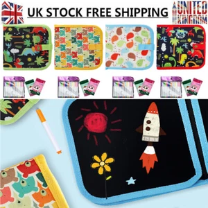 12 Pens Children's Water Magic Painting Colouring Drawing Book Doodle Book Set - Picture 1 of 19