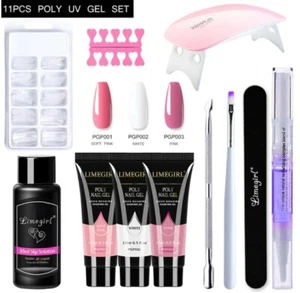 Poly UV Gel Nail Manicure Extension Set - Picture 1 of 3
