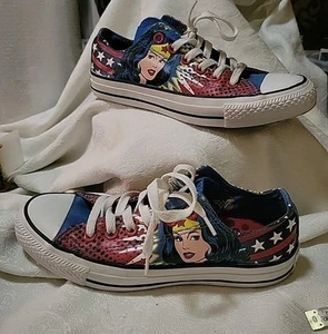CONVERSE Wonder Woman DC Comics Sneakers Unisex 131719F Women’s Sz 7~ Men’s 5 - Picture 1 of 12