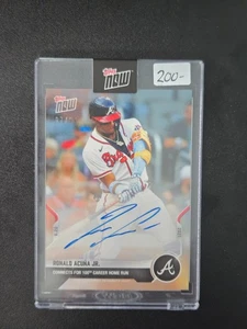 2021 Topps Now Ronald Acuna Jr. Connects for 100th career home run 97/99 #393A - Picture 1 of 2