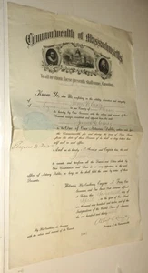 Eugene Foss Autograph (1936 Lynn Massachusetts Notaries Public Certificate) - Picture 1 of 5