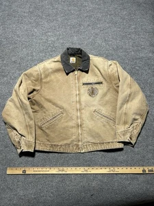 Men’s Carhartt Detroit J97 Beige Coat Jacket XL Thrash Workwear  J97 CML - Picture 1 of 6