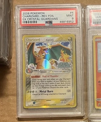 2006 POKEMON EX CRYSTAL GUARDIANS #4 CHARIZARD-REVERSE FOIL PSA 9 - Image 1 of 2