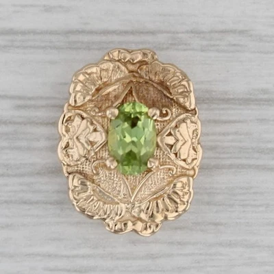 Richard Glatter 0.50ct Peridot Slide Bracelet Charm 14k Yellow Gold Vintage - Image 1 of 4