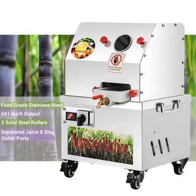 Commercial Sugar Cane Juicer Sugarcane Celery Press Machine Juicing Machine USA - Image 1 of 4