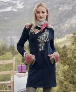 Driftwood Women’s Size Small Sundance Layla Embroidered Peacock Tunic Dress - Picture 1 of 9