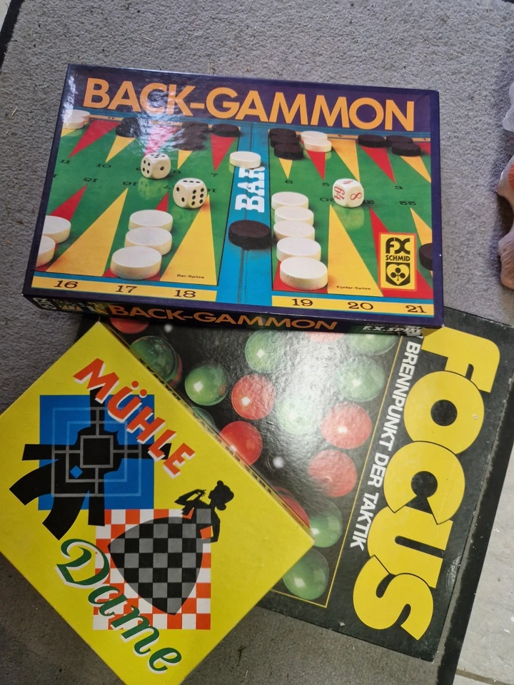 Spielesammlung Retro, Focus  Backgammon  Mühle, - Bild 1 von 1