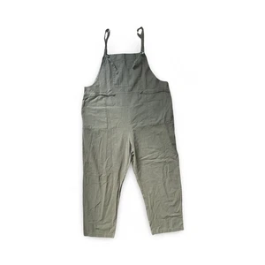 Damen Jumpsuit Utility Strampler Hose Ärmellos Gr. 2XL XXL Olivgrün Seide - Bild 1 von 6
