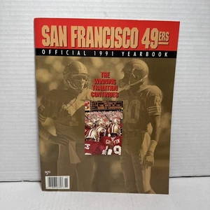 1991 SAN FRANCISCO 49ERS YEARBOOK NFL JOE MONTANA JERRY RICE COVER FOOTBALL S.F. - Picture 1 of 8