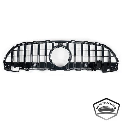 Black GT Front Bumper Grille Fits For 2021-2022 Mercedes-Benz C W206 C200 C300 - Image 1 of 4