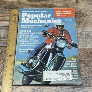 Vintage Popular Mechanics Magazine Feb 1972 Suzuki Water Cooled Motorcycle - Picture 1 of 2