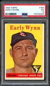 BB - 1958 - Topps - #100 - Early Wynn - PSA 5 - EX - Bild 1 von 2