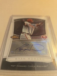 2010 Topps Finest Ryan Howard Autograph Card - Picture 1 of 2