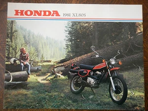 81 HONDA XL80S NUEVO DE LOTE ANTIGUO HOJA DE VENTAS DISTRIBUIDOR FOLLETO XL 80 XL80 80S S - Imagen 1 de 3
